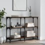 Mesa consola madera de ingeniería marrón roble 100x29x75 cm de , Mesas auxiliares - Ref: Foro24-834104, Precio: 53,81 €, Desc...