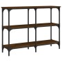 Mesa consola madera de ingeniería marrón roble 100x29x75 cm de , Mesas auxiliares - Ref: Foro24-834104, Precio: 53,81 €, Desc...