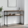 Mesa consola madera de ingeniería marrón roble 100x35,5x75 cm de , Mesas auxiliares - Ref: Foro24-834069, Precio: 51,79 €, De...