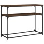 Mesa consola madera de ingeniería marrón roble 100x35,5x75 cm de , Mesas auxiliares - Ref: Foro24-834069, Precio: 51,79 €, De...