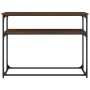 Mesa consola madera de ingeniería marrón roble 100x35,5x75 cm de , Mesas auxiliares - Ref: Foro24-834069, Precio: 51,79 €, De...