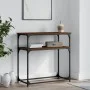 Oak brown engineered wood console table 75x35.5x75 cm by , Side tables - Ref: Foro24-834074, Price: 45,63 €, Discount: %