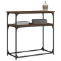 Mesa consola madera de ingeniería marrón roble 75x35,5x75 cm de , Mesas auxiliares - Ref: Foro24-834074, Precio: 46,19 €, Des...