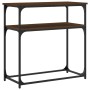 Mesa consola madera de ingeniería marrón roble 75x35,5x75 cm de , Mesas auxiliares - Ref: Foro24-834074, Precio: 46,19 €, Des...