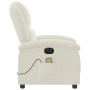 Sillón reclinable de masaje eléctrico terciopelo color crema en Sillones | Comprar online en Foru.es