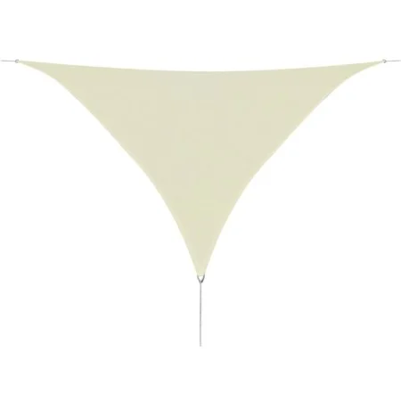 Toldo de vela triangular HDPE 3,6x3,6x3,6 m color crema de vidaXL, Sombrillas - Ref: Foro24-42290, Precio: 23,70 €, Descuento: %