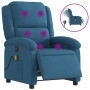 Sillón reclinable de masaje eléctrico terciopelo azul en Sillones | Comprar online en Foru.es