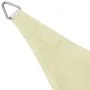 Toldo de vela triangular HDPE 3,6x3,6x3,6 m color crema de vidaXL, Sombrillas - Ref: Foro24-42290, Precio: 23,70 €, Descuento: %