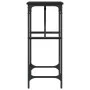 Black engineered wood console table 75x32x75 cm by , Side tables - Ref: Foro24-834060, Price: 37,04 €, Discount: %