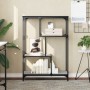 Estantería madera de ingeniería y acero Sonoma gris 81x36x115cm de , Librerías y estanterías - Ref: Foro24-835407, Precio: 45...
