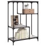 Estantería madera de ingeniería y acero Sonoma gris 81x36x115cm de , Librerías y estanterías - Ref: Foro24-835407, Precio: 45...