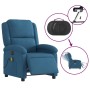 Sillón reclinable de masaje eléctrico terciopelo azul en Sillones | Comprar online en Foru.es