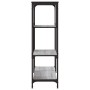 Estantería madera de ingeniería y acero Sonoma gris 81x36x115cm de , Librerías y estanterías - Ref: Foro24-835407, Precio: 45...