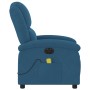 Sillón reclinable de masaje eléctrico terciopelo azul en Sillones | Comprar online en Foru.es
