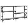 Mesa consola madera de ingeniería gris Sonoma 150x29x76,5 cm de , Mesas auxiliares - Ref: Foro24-835472, Precio: 70,36 €, Des...