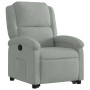 Sillón reclinable elevable terciopelo gris claro en Sillones | Comprar online en Foru.es