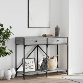 Mesa consola madera de ingeniería gris Sonoma 100x39x78,5 cm de , Mesas auxiliares - Ref: Foro24-835487, Precio: 65,11 €, Des...