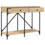 Mesa consola madera de ingeniería roble Sonoma 100x39x78,5 cm de , Mesas auxiliares - Ref: Foro24-835485, Precio: 72,59 €, De...