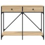 Mesa consola madera de ingeniería roble Sonoma 100x39x78,5 cm de , Mesas auxiliares - Ref: Foro24-835485, Precio: 72,59 €, De...