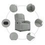 Sillón reclinable elevable terciopelo gris claro en Sillones | Comprar online en Foru.es