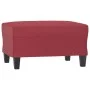 Reposapiés de cuero sintético rojo tinto 70x55x41 cm de , Otomanas - Ref: Foro24-349359, Precio: 57,91 €, Descuento: %