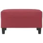 Reposapiés de cuero sintético rojo tinto 70x55x41 cm de , Otomanas - Ref: Foro24-349359, Precio: 57,91 €, Descuento: %