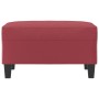 Reposapiés de cuero sintético rojo tinto 70x55x41 cm de , Otomanas - Ref: Foro24-349359, Precio: 58,73 €, Descuento: %