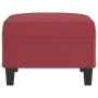 Reposapiés de cuero sintético rojo tinto 70x55x41 cm de , Otomanas - Ref: Foro24-349359, Precio: 57,91 €, Descuento: %