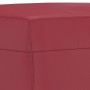Reposapiés de cuero sintético rojo tinto 70x55x41 cm de , Otomanas - Ref: Foro24-349359, Precio: 58,73 €, Descuento: %