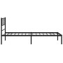 Estructura de cama con cabecero metal negro 100x200 cm de , Camas y somieres - Ref: Foro24-372174, Precio: 67,83 €, Descuento: %
