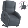 Sillón reclinable elevable terciopelo gris oscuro en Sillones | Comprar online en Foru.es