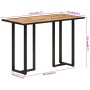 Mesa de comedor madera maciza de mango 110x55x75,5 cm de , Mesas de cocina y de comedor - Ref: Foro24-353800, Precio: 132,66 ...