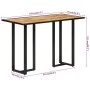 Solid mango wood dining table 110x55x75.5 cm by , Kitchen and dining tables - Ref: Foro24-353800, Price: 131,39 €, Discount: %
