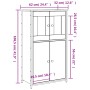 Aparador alto madera contrachapada roble marrón 62x32x106,5 cm de , Aparadores - Ref: Foro24-834209, Precio: 99,16 €, Descuen...