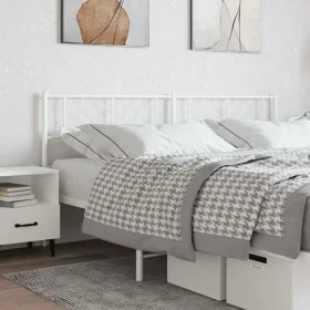 Cabecero de metal blanco 200 cm de , Cabeceros y pies de cama - Ref: Foro24-372266, Precio: 32,14 €, Descuento: %