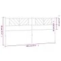 White metal headboard 200 cm by , Headboards and footboards - Ref: Foro24-372266, Price: 32,14 €, Discount: %