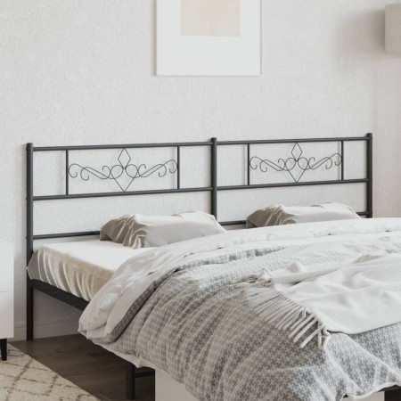 Cabecero de metal negro 193 cm de , Cabeceros y pies de cama - Ref: Foro24-355304, Precio: 38,53 €, Descuento: %