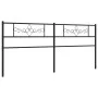 Black metal headboard 193 cm by , Headboards and footboards - Ref: Foro24-355304, Price: 37,99 €, Discount: %