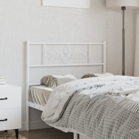 Cabecero de metal blanco 107 cm de , Cabeceros y pies de cama - Ref: Foro24-355346, Precio: 26,95 €, Descuento: %