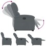 Sillón reclinable elevable terciopelo gris oscuro en Sillones | Comprar online en Foru.es