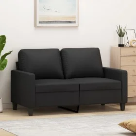 Sofá de 2 plazas de cuero sintético negro 120 cm de , Sofás - Ref: Foro24-359132, Precio: 197,00 €, Descuento: %
