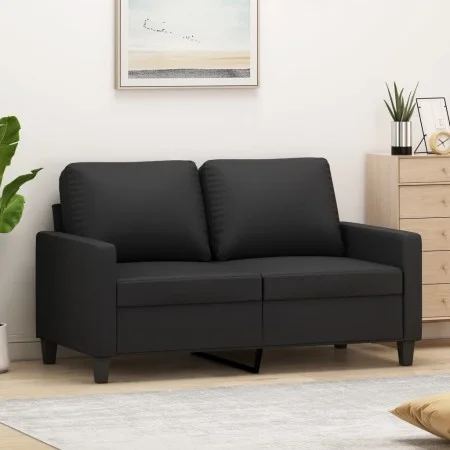 2-seater sofa in black synthetic leather 120 cm by , Sofas - Ref: Foro24-359132, Price: 197,00 €, Discount: %
