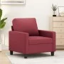 Sillón cuero sintético rojo tinto 60 cm de , Sofás - Ref: Foro24-359130, Precio: 139,77 €, Descuento: %