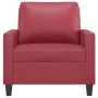 Sillón cuero sintético rojo tinto 60 cm de , Sofás - Ref: Foro24-359130, Precio: 139,77 €, Descuento: %