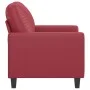 Sillón cuero sintético rojo tinto 60 cm de , Sofás - Ref: Foro24-359130, Precio: 139,77 €, Descuento: %