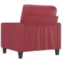 Sillón cuero sintético rojo tinto 60 cm de , Sofás - Ref: Foro24-359130, Precio: 139,77 €, Descuento: %