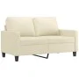 Juego de sofás con cojines 3 piezas cuero sintético crema de , Sofás - Ref: Foro24-3201399, Precio: 611,22 €, Descuento: %