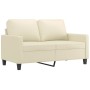 Juego de sofás con cojines 3 piezas cuero sintético crema de , Sofás - Ref: Foro24-3201399, Precio: 621,25 €, Descuento: %