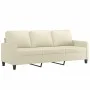 Juego de sofás con cojines 3 piezas cuero sintético crema de , Sofás - Ref: Foro24-3201399, Precio: 611,22 €, Descuento: %
