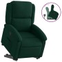 Sillón reclinable elevable terciopelo verde oscuro en Sillones | Comprar online en Foru.es